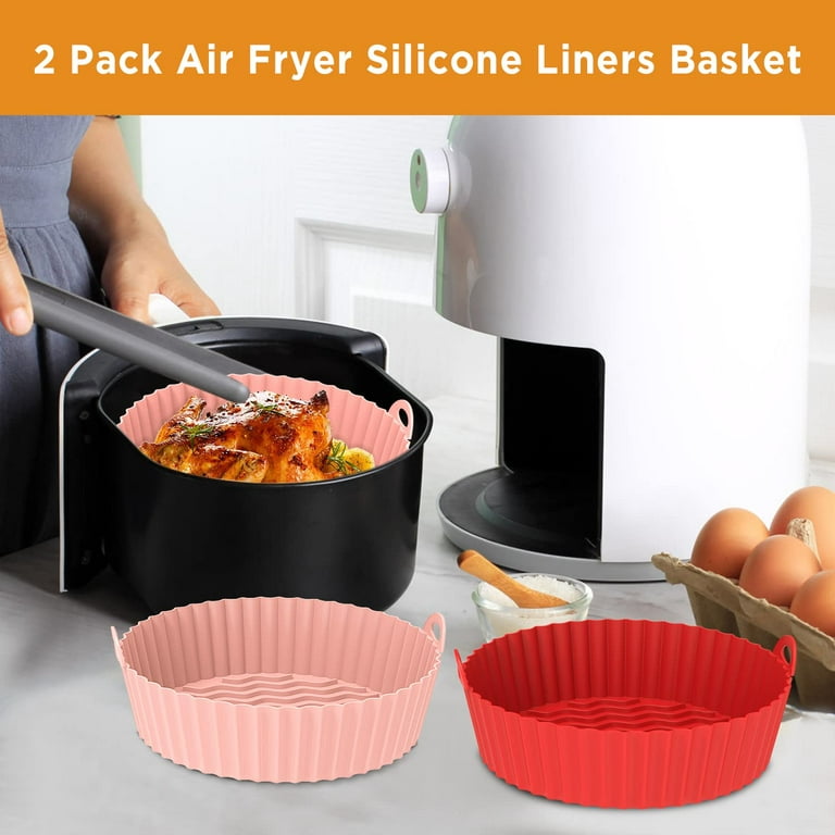 Air Fryer Accessories Baking Reusable Silicone Pot Basket Cooking