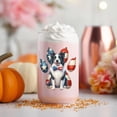thumbnail image 4 of Patriotic Border Collie 4th of July Independence Paws 16oz Glass Cup Mug Borders Dog Lovers Gifts Idea Glass Can - 02010, 4 of 5