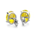 thumbnail image 5 of SuperJeweler 2 Carat Oval Shape Citrine Stud Earrings In Sterling Silver For Women, 5 of 5