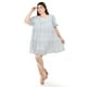 thumbnail image 5 of Vestido vaporoso Roman Fashion 002 Azul flores Talla Extra 38, 5 of 5