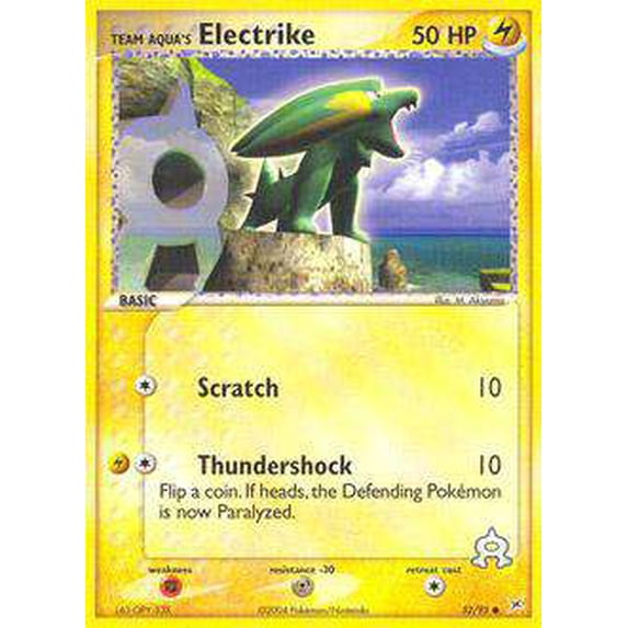 Pokemon Team Magma vs Team Aqua Common Team Aqua's Electrike #52