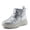 SILVER, variant on BESTINSNOW Women’s Waterproof Winter Sneaker Boot – Down-Filled Metallic Ankle Boot with Faux Fur Insole & Chunky Sole