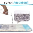 thumbnail image 2 of Juego de 2 alfombras de baño absorbentes, lavables a máquina, antideslizantes, alfombras de baño de microfibra suave de lujo, coloridas alfombrillas de baño para baño, cocina y dormitorio, 15,7 ×, 2 of 6