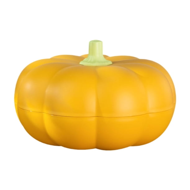 Bandeja para servir dividida, soporte para bocadillos de calabaza, tazón para servir frutos secos y frutas deshidratadas Naranja