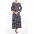 thumbnail image 1 of Robe Longue pour Femme Noire et Blanche Imprimée, 1 of 3