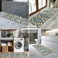 thumbnail image 2 of Brown Triangular Geometric Pattern Kitchen Rug Mat,Kitchen Runner Rugs Non Skid Washable,Decorative Kitchen Floor Mats for Kitchen,Sink,Laundry,17"X47", 2 of 5