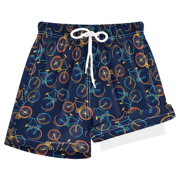 joogoo Neon Bicycle Boys Swim Trunks Beach Swimsuit Shorts Boxer 8Y
