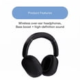 thumbnail image 5 of onn Hushbyte Wireless Over-ear Headphones with Memory Foam and HD Sound, Black, 5 of 11