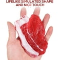 thumbnail image 6 of ABCISI 3Pcs Fake Meat Model Artificial Pork Steak Lifelike Raw Beef Faux Food Model for Kitchen Cabinet Desk Display Decoration Photo Props, 6 of 9