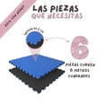 thumbnail image 2 of Piso Tatami 6m² 6pz Artes Marciales Gym Foamy 100x100x2cm Azul/Negro, 2 of 5