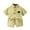 Khaki, variant on JLFKNG Toddler Baby Boys Clothes Outfits Simple Solid Color Shirt Tops Short Sleeve Shorts With Elastic Waist Design Breathable Loose Fit 2Pcs Outfits Sets Leisure Clothing