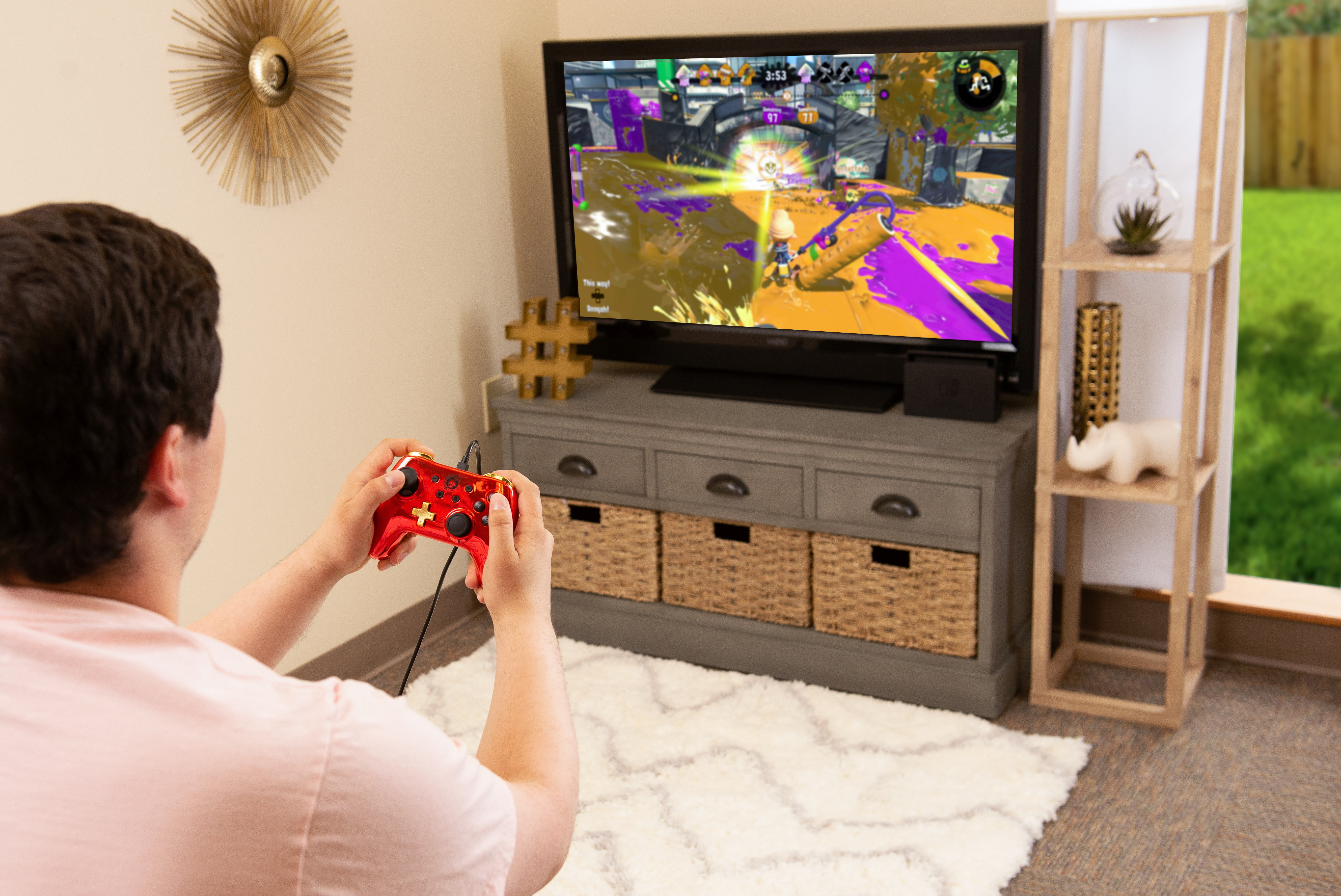 PowerA Nintendo Switch, Wired Controller, Chrome Samus