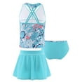 thumbnail image 2 of TiaoBug Kids Girls Tankini Swimsuit Swim Tops Bottoms Skirts Bathing Suit, 2 of 7