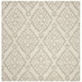 thumbnail image 5 of SAFAVIEH Micro-Loop Linton Damask Trellis Wool Area Rug, Light Grey, 5' x 8', 5 of 8