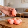 thumbnail image 3 of Stress Ball​ Egg Shape Smooth Glossy Surface Dark Random Dots Color Gradient Effects Soft Gel Desktop Anxiety Relief Hand Fidget, 3 of 5