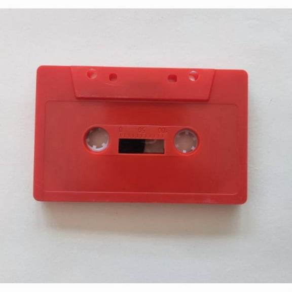 OUNONA  2 Pcs Cassette Tapes Blank Retro Record Party Decoration Red