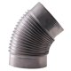 thumbnail image 3 of Conector de tubo de chimenea portátil, codo de 45 degree, tubo de humo resistente al calor, fabricado en 125 cm, 3 of 9