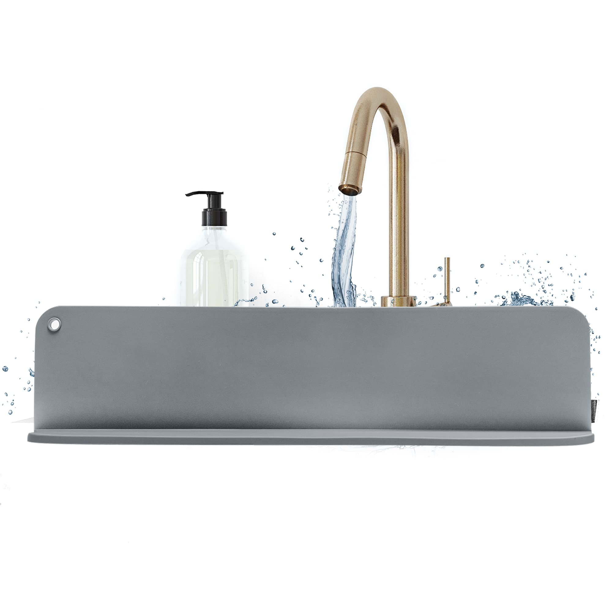 Kitchen Sink Splash Guard - Silicone Splash Guard for Water Sink, Bathtub,  Faucet, Sink Backsplash Guard Behind Faucet (17.3 x 4.1 Inch) – Grey