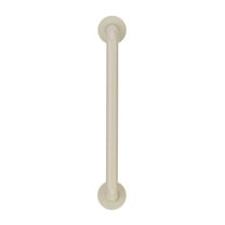 Bathroom Grab Bar 36 Inch - Straight Safety Rail with Cover Flange - Non Slip Grip - Glossy Ivory Finish