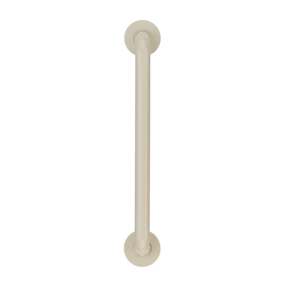 Bathroom Grab Bar 36 Inch - Straight Safety Rail with Cover Flange - Non Slip Grip - Glossy Ivory Finish