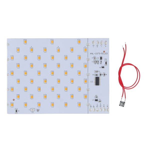 Solar Light PCB Panel, Compact Size Flexible LED Panel 5-6V High Brightness With Button Line For Flame Lights
