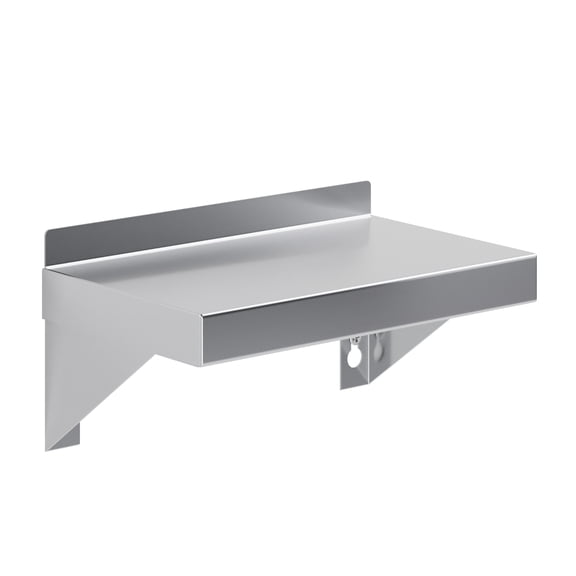 AmGood 6 in. x 10 in. Stainless Steel Wall Shelf With Squared Edge | NSF Certified | Appliance & Equipment Metal Shelving | Kitchen, Restaurant, Garage, Laundry, Utility Room