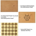 thumbnail image 4 of 144 Thank You Cards Bulk, Brown Kraft Thank You Notes with Envelopes and Stickers, Elegant 6 Designs Greeting Card for Wedding, Blank Inside, 4x6 Inch Invitation Envelopes for Thanksgiving Day, 4 of 8