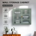 thumbnail image 4 of Storage Cabinets With Enough Storage Space Double Glass Doors Doors Detachable Shelves Wall Cabinet Practical Tool Storage Chest For Dining Room Living Room Kitchen Corridor Bathroom Home Office, 4 of 9