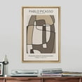 thumbnail image 2 of PixonSign Framed Canvas Print Wall Art Pablo Picasso Brown Geometric Line Art Abstract Shapes Illustrations Modern Art Decorative Minimal Relax/Calm for Living Room, Bedroom, Office - 24"x36" NATURAL, 2 of 5