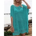 thumbnail image 3 of Alsol Lamesa Women's Bathing Suit Cover Ups Crochet Cover Up For Swimwear Beach Dress Bikini Cover-up, 3 of 6
