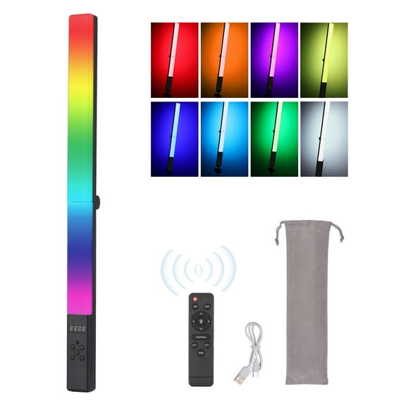 20W RGB Led Tube Lights Foldable Light Stick Handle LED Light 3200K-5500K Color Temperature Dimmable 114 Beads 9 Lighting Effects Type-C Powered Support Wireless Control with Remote Control