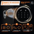 thumbnail image 4 of Heavy Duty Rifle & Pistol Safe with Quick Access Fingerprint Lock & Digital Backlit Keypad | Removable Shelves, Pistol Pockets, Dual Alarm | Home Security Gun Cabinet for Shotguns, 4 of 6