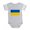 Heather Gray, variant on CafePress - Flag Of Ukraine - Cute Infant Baby Football Bodysuit