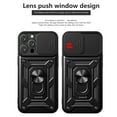 thumbnail image 4 of Compatible with iPhone 14 Pro Max Case with Sliding Camera Lens Cover and Ring Kickstand Heavy Duty Military Grade Protection Phone Shockproof Back Cover for iPhone 14 Pro Max, Silver, 4 of 8