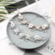 thumbnail image 5 of Diadema de flores y hojas para novia, tocado de perlas, accesorios para el cabello de novia de cristal para mujeres y niñas, 5 of 5