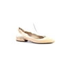 Pre-owned|Chloe Womens Crinkle Patent Leather Pointed Toe Ballet Flats Beige Size 38