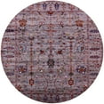 thumbnail image 1 of Ahgly Company Machine Washable Indoor Round Industrial Modern Velvet Maroon Purple Area Rugs, 3' Round, 1 of 7