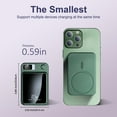 thumbnail image 4 of 10,000mAh Power Bank 22.5W with LED Power Display, 2-in-1 Wireless Portable Charger, Magnetic Portable Power Bank, Suitable for Outdoor Travel Backup Small Phone Charger, Green, 4 of 14