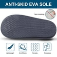 thumbnail image 3 of Kushionstock Slippers for Women and Men House Shoes Indoor Outdoor, Grey W8.5-9.5 M7-8, 3 of 7