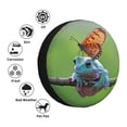 thumbnail image 4 of KLL Butterfly Landing On Head Dumpy Frog Pattern 14-17 inch Spare Tire Cover Universal Wheel Protector for Truck SUV Trailer Camping Rv Tire Covers-, 4 of 6