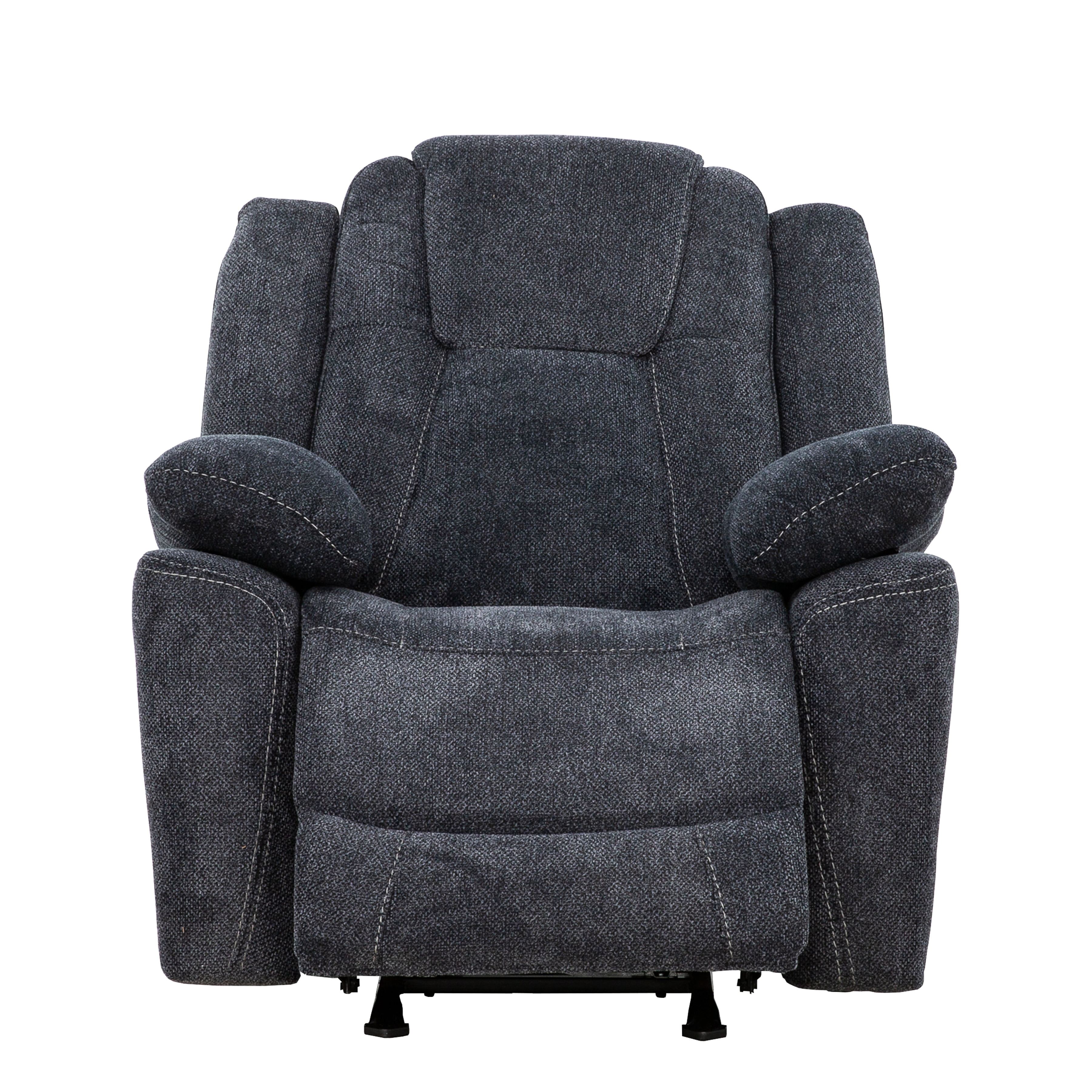 Primo Anakin 38-Inch Rocker Recliner Chair with Lever – Upholstered Armchair, Manual Recline Function, Padded Back, Living Room Seating