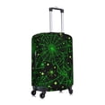 thumbnail image 3 of Bixox Washable Green Bright Web with Spiders Printed Luggage Cover, Fashion Suitcase Protector Fits for Small luggage, 3 of 8