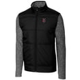 thumbnail image 2 of Men's Cutter & Buck Black Indianapolis Indians Stealth Hybrid Quilted Full-Zip Windbreaker Jacket, 2 of 3