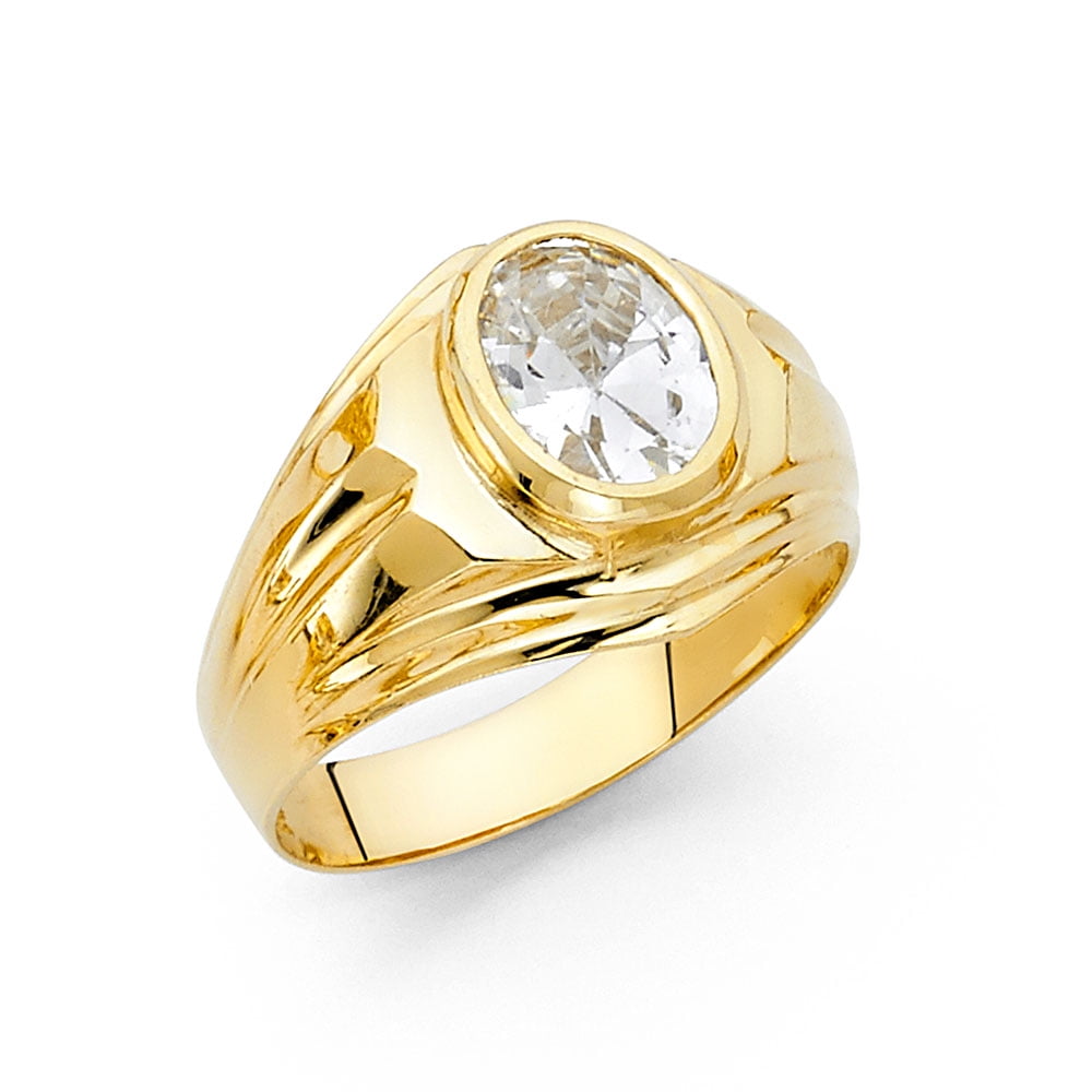 Jewels By Lux 14K Yellow Gold Geometric Diamond-Shaped Cubic Zirconia CZ Pendant 