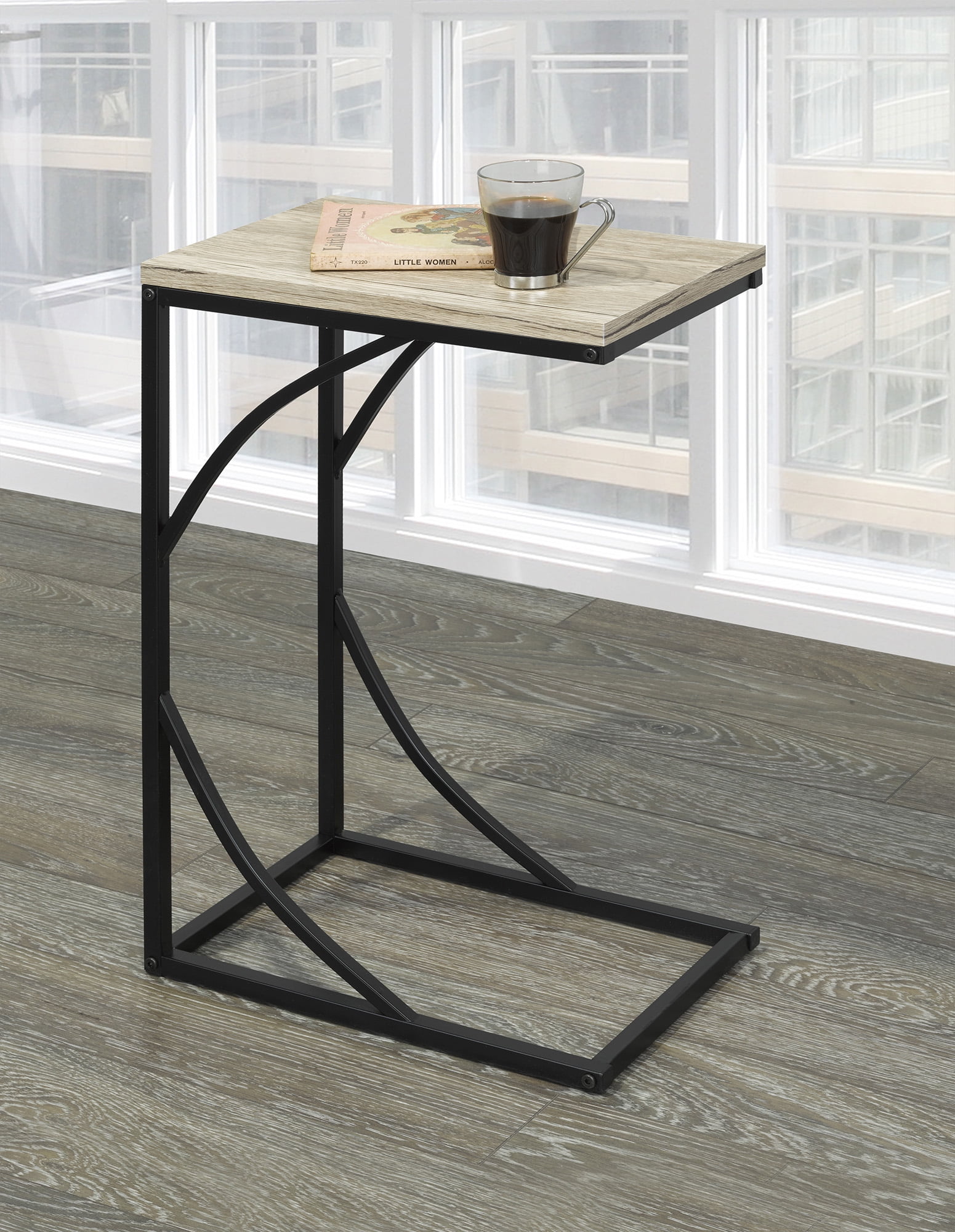 Cstyle faux wood metal table