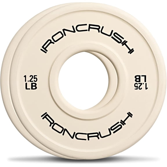 Iron Crush Fractional Change Plates for Olympic Weights, Strength Training, and CrossFit Bumper Plates - From 1.25lb to 10lb Weights, Rubber Coated for Olympic Barbells