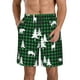 thumbnail image 1 of Balery Christmas tree green plaid Traje de Baño Estilo Hawaiano para Hombre, Shorts de Secado Rápido con Bolsillos-X-Large, 1 of 6
