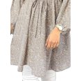 thumbnail image 4 of DYMADE Women Plus Size Casual Long Sleeve Round Neck Flower Print A-line Dress, 4 of 4