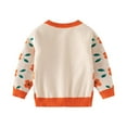 thumbnail image 2 of Godderr Toddler Girl Cardigan Outerwear Round Neck Long-Sleeved Floral Print Baby Cardigan Sweater, 2 of 5
