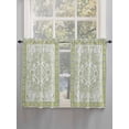 thumbnail image 3 of Kitchen Curtains 45 Inches length, Sage Green Window Treatment Curtain Drapes, Boho Retro Decorative Abstract Floral Ethnic Lightweight Window Panels for Living Room Bedroom, 52"x45", 2 Panels, 3 of 7